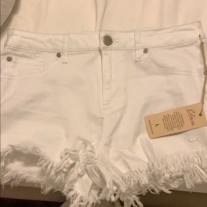 White denim shorts